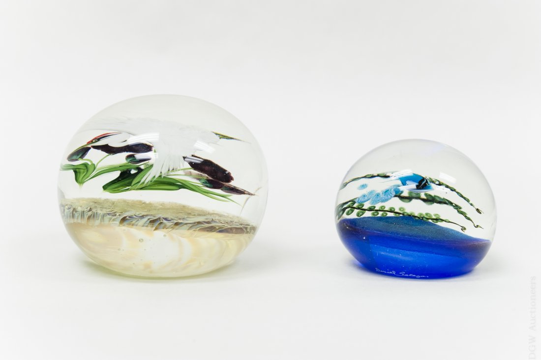 (2) Daniel Salazar  Art Glass Paperweights. (1 of 10)