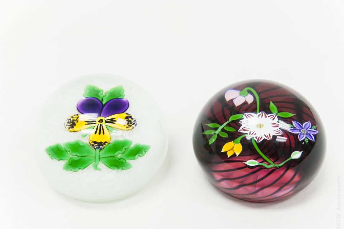 (2) Perthshire Art Glass Paperweights. (1 of 10)