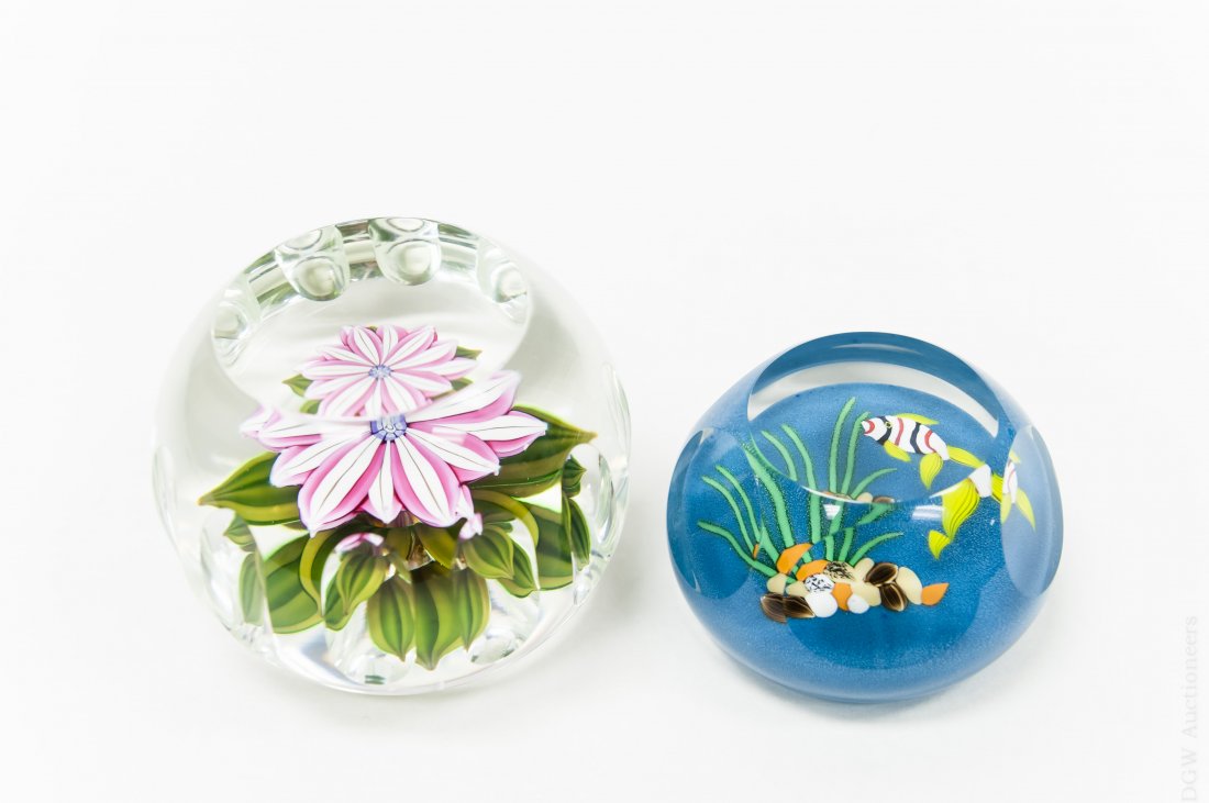 (2) Perthshire Art Glass Paperweights. (1 of 6)