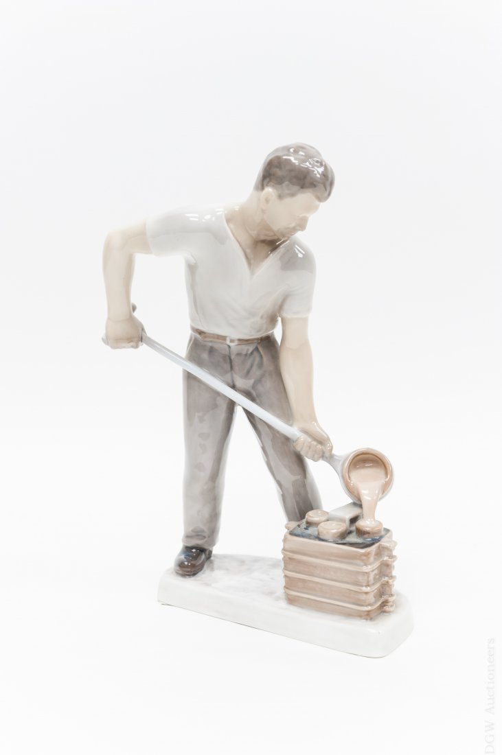 Bing & Grondahl Porcelain Figure, "Ironfounder". (1 of 10)