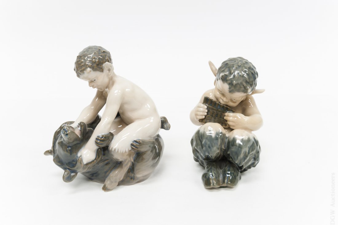 (2) Royal Copenhagen Faun Figures. (1 of 10)