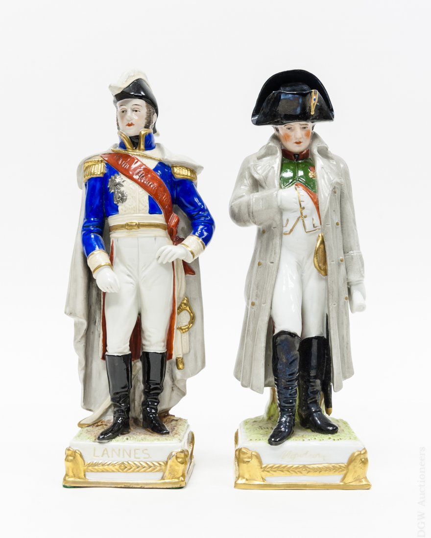 Pair of German Porcelain Figures, French Generals. (1 of 10)