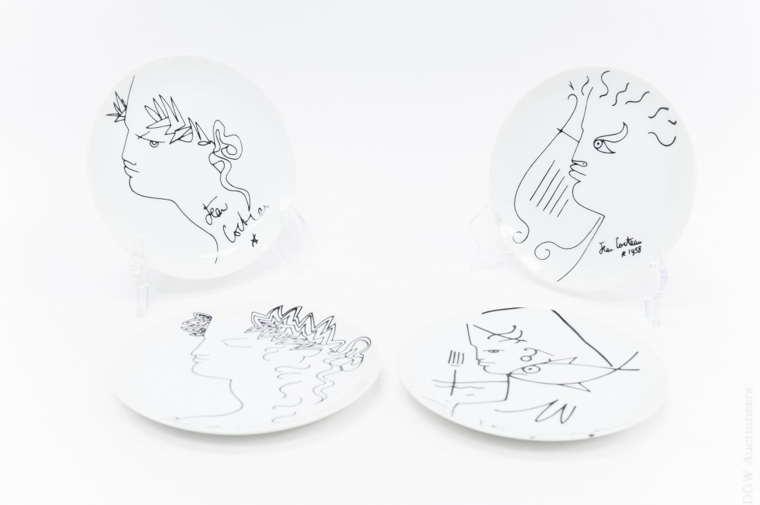 (4) Limoges Jean Cocteau Plates. (1 of 9)