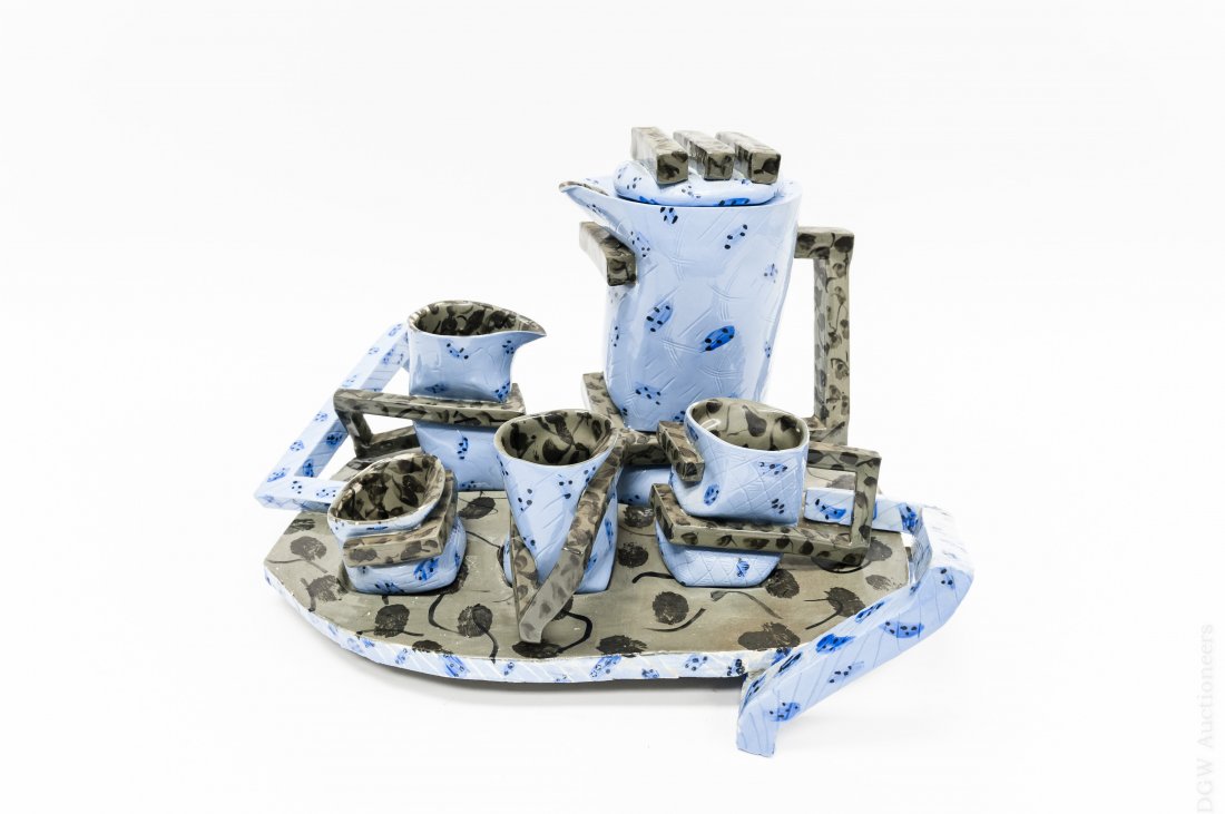 Folk Art Pottery Tea Set. (1 of 9)