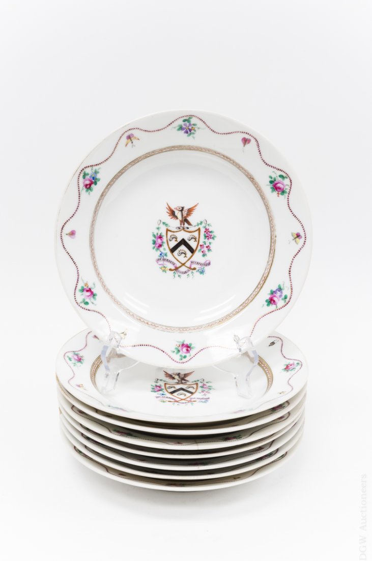 (6) Continental Porcelain Soup Bowls. (1 of 5)