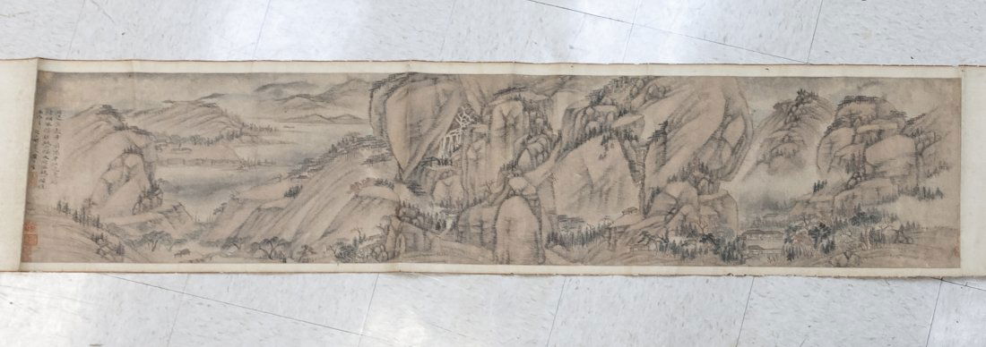 Asian Horizontal Scroll on Paper. (1 of 10)