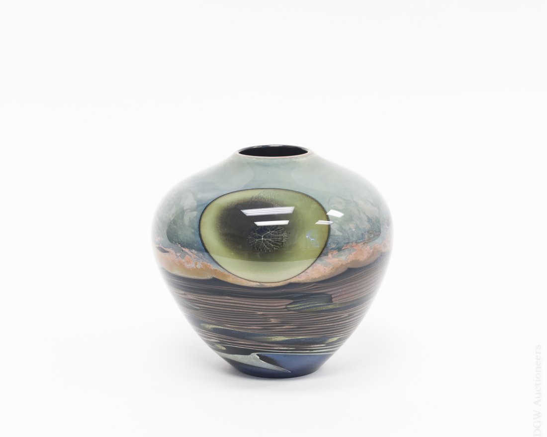 John Lewis Art Glass Moon Vase. (1 of 8)