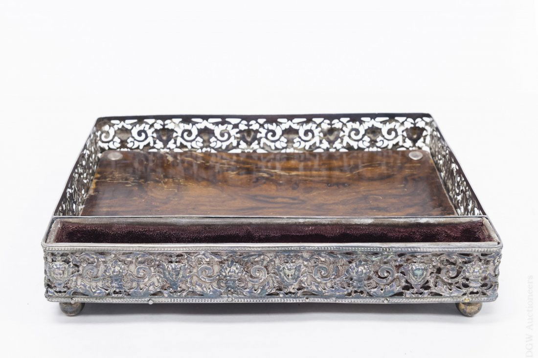 19th C. Sterling Silver Desk Stand. (1 of 8)