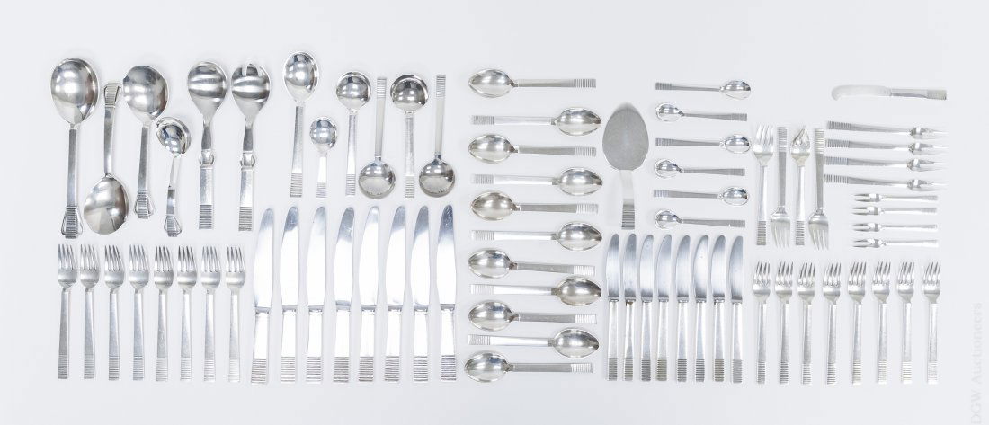 Georg Jensen "Parallel" Sterling Flatware. (1 of 8)