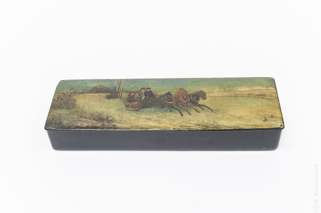 Russian Lacquer Box, 2nd Quarter 19th C. (1 of 9)