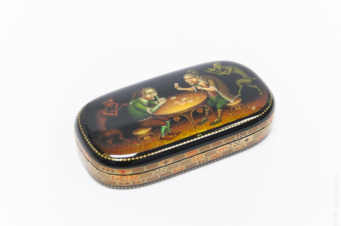 Palekh Russian Lacquer Box. (1 of 9)