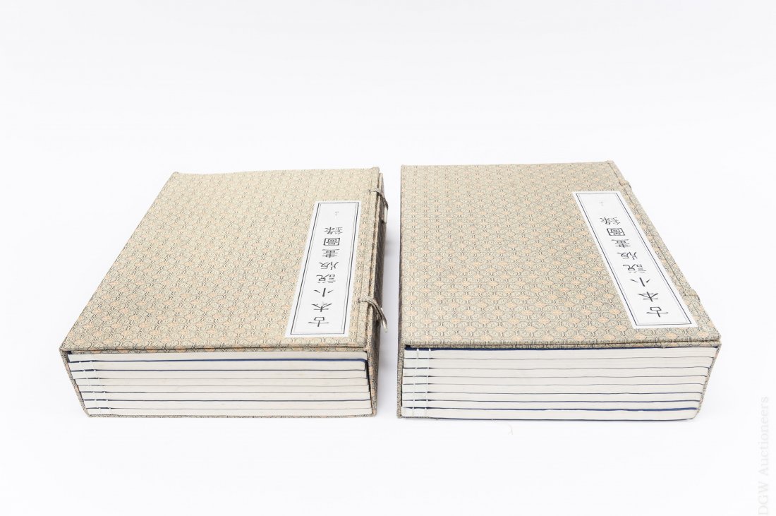 Chinese Two-Volume Folio Set of Block Printings. (1 of 10)
