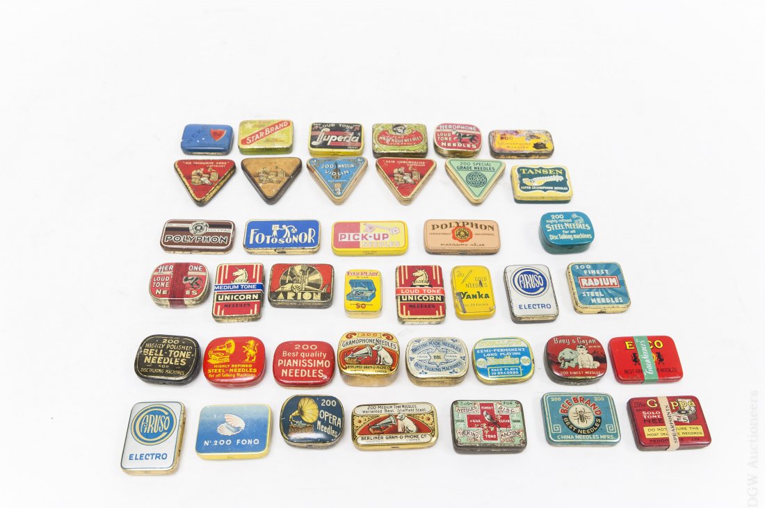 (40) Gramophone Needle Tins. (1 of 4)