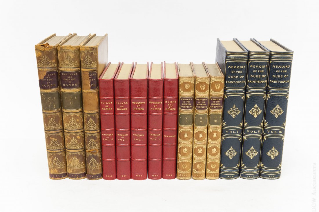 (14) Antiquarian Books, Leather and Cloth Boards. (1 of 7)