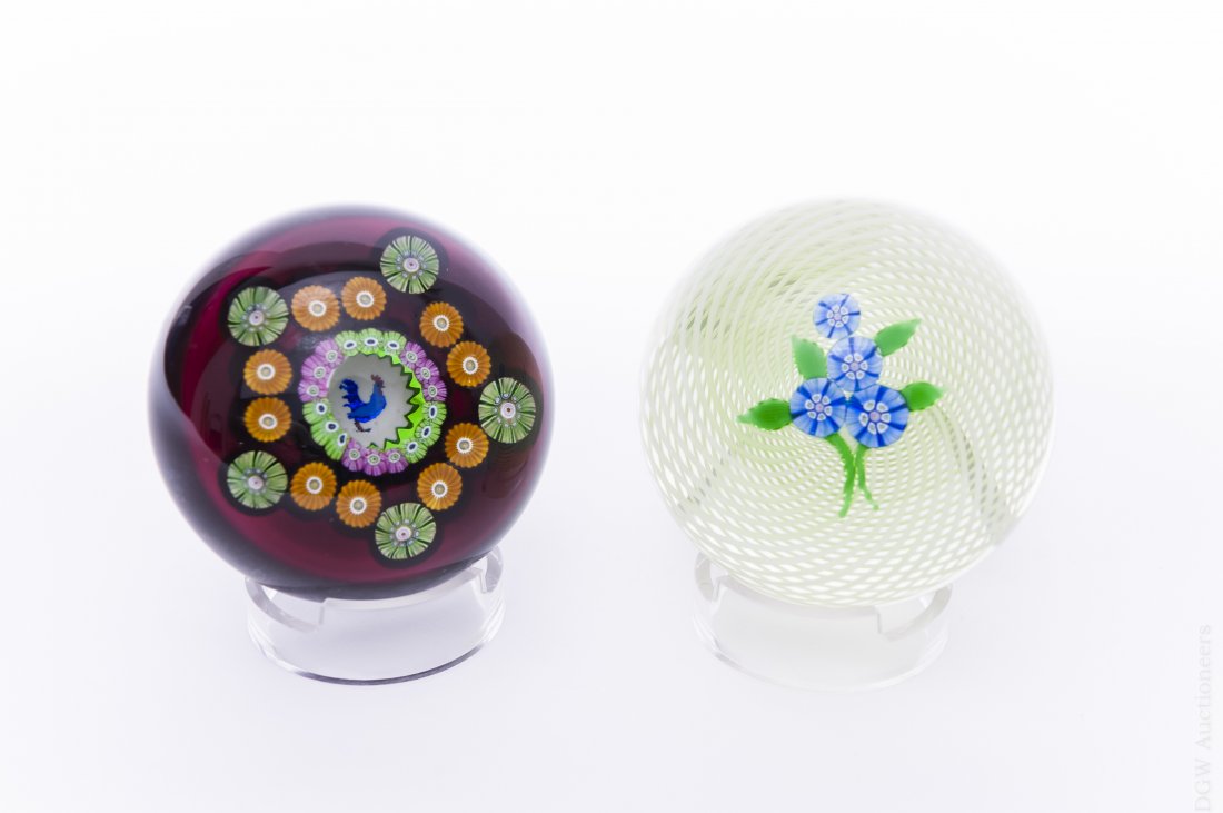 (2) Perthshire Art Glass Paperweights. (1 of 6)