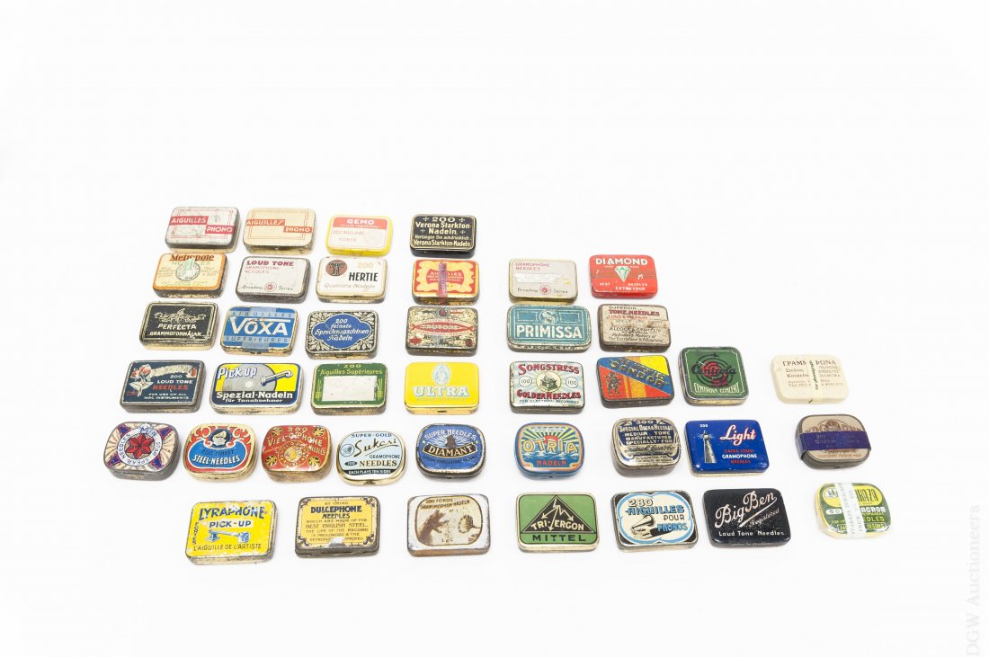 (40) Vintage Gramophone Needle Tins. (1 of 4)
