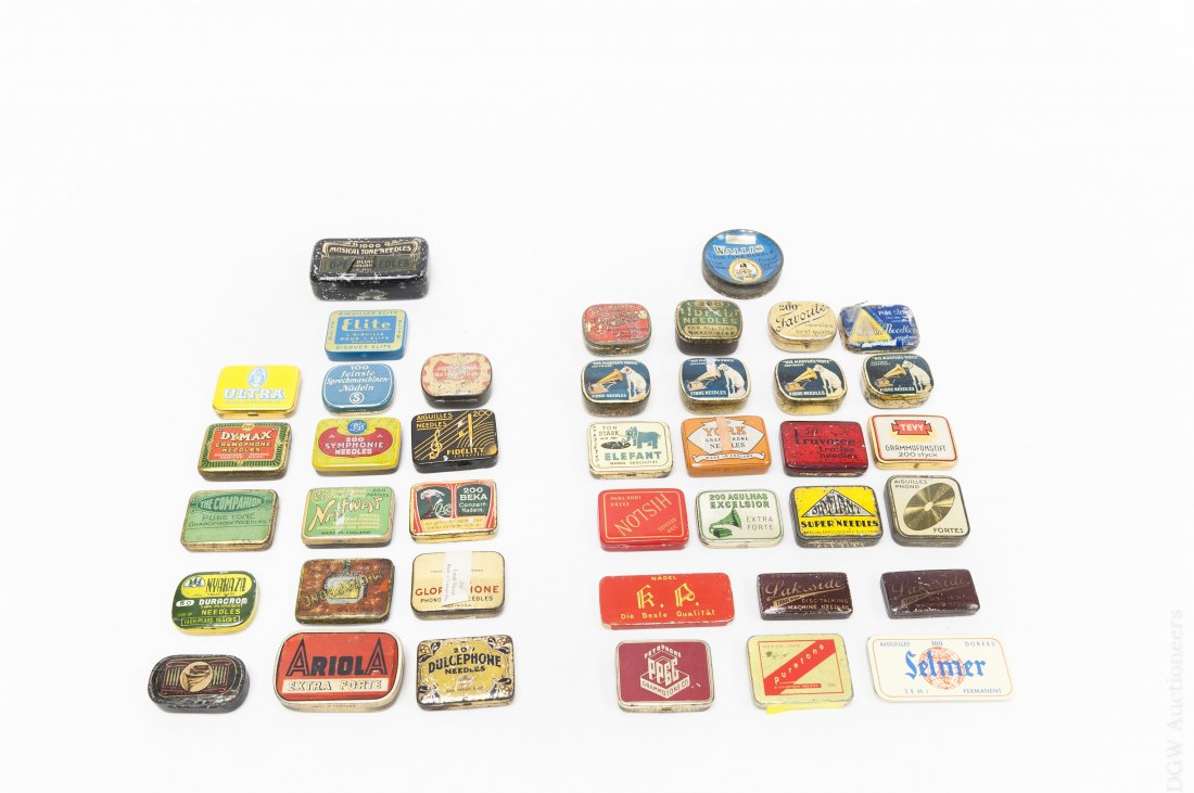 (40) Vintage Gramophone Needle Tins. (1 of 3)