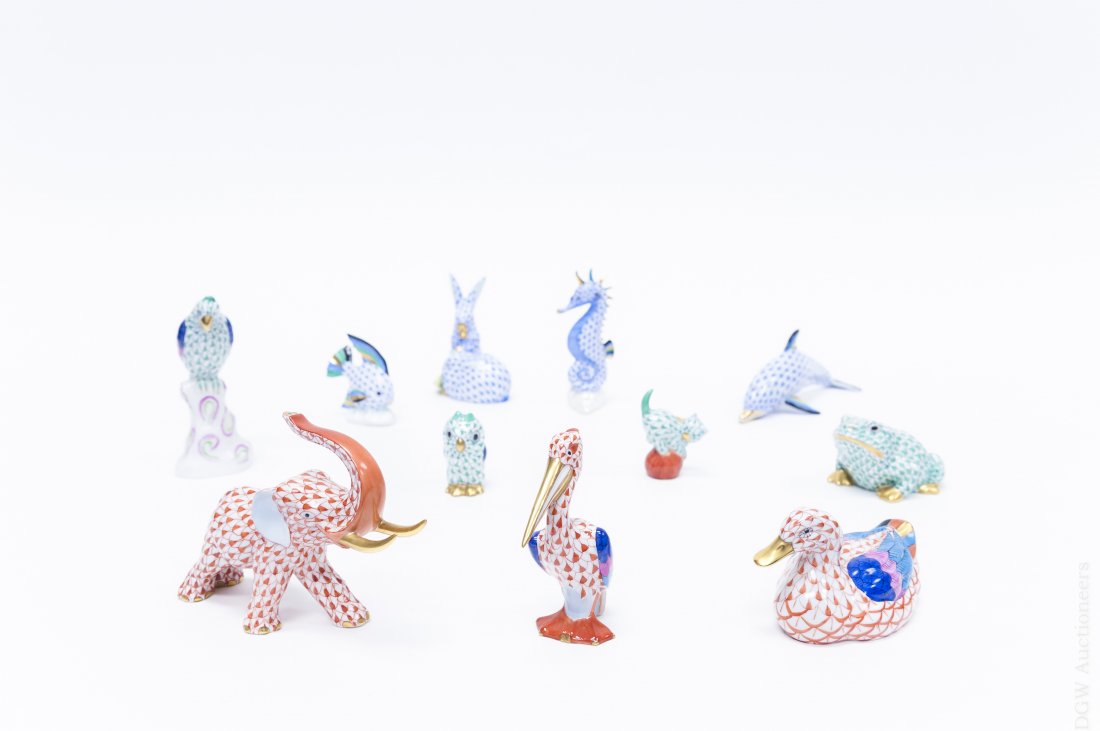 Group of (11) Herend Porcelain Animal Figures. (1 of 7)