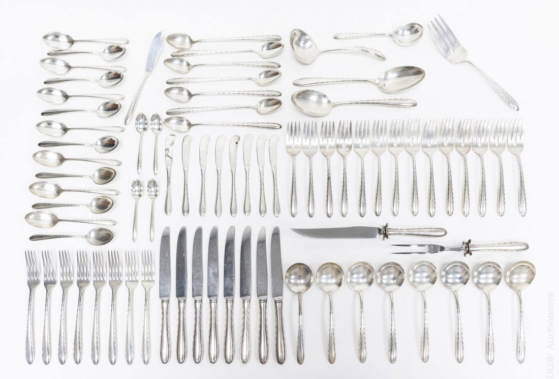 Towle "Silver Flutes" Sterling Silver Flatware Service. (1 of 10)