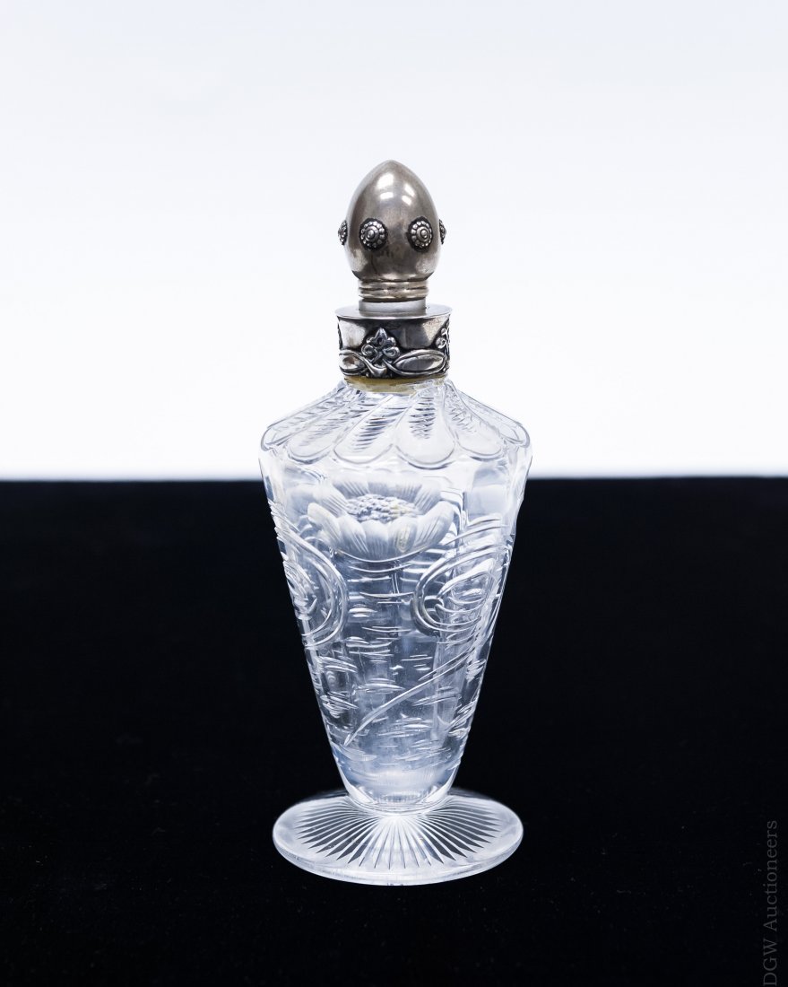 Tiffany & Co. Sterling and Glass Perfume Bottle. (1 of 10)