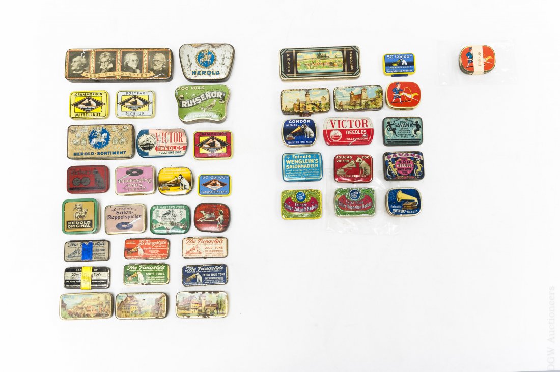 (40) Vintage Gramophone Needle Tins. (1 of 4)