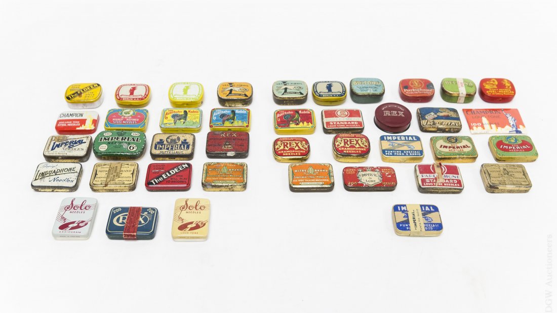 (40) Vintage Gramophone Needle Tins. (1 of 4)