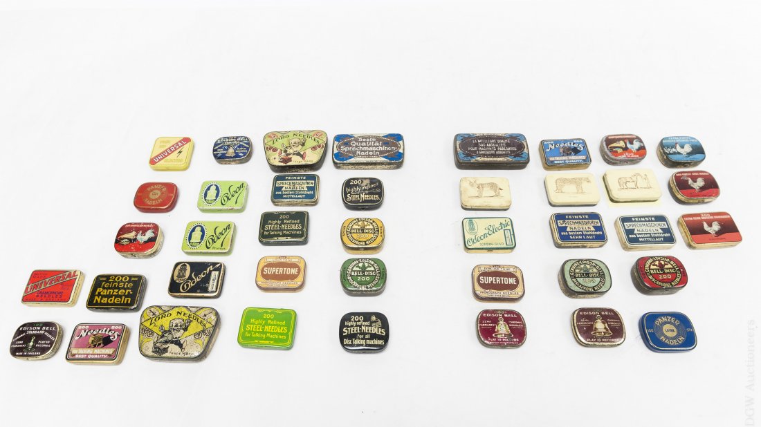 (40) Vintage Gramophone Needle Tins. (1 of 3)