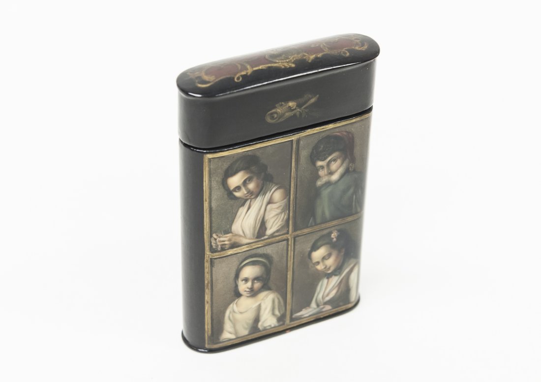 Russian Fedoskino Lacquer Box. (1 of 5)