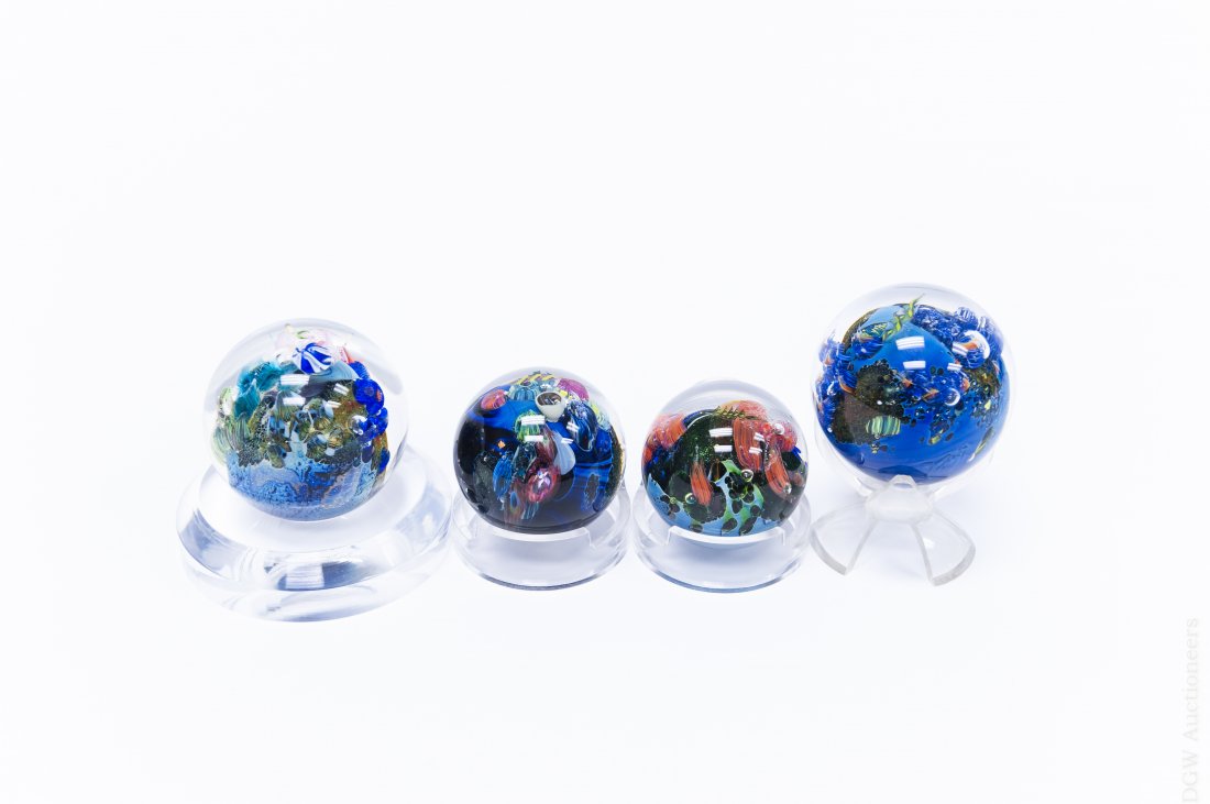 (4) Josh Simpson Megaplanet Miniature Spheres. (1 of 7)