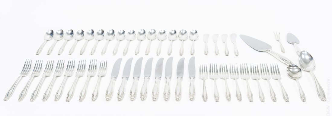Wallace Sterling Silver Flatware, "Stradivari", 48 pcs. (1 of 8)