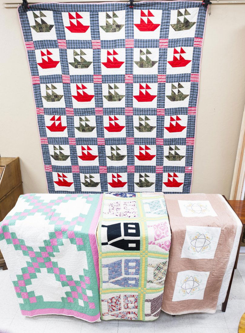 (4) Vintage Quilts. (1 of 10)