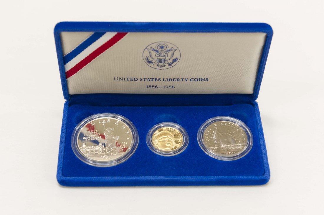 1986 Liberty 3-Coin Set. (1 of 1)