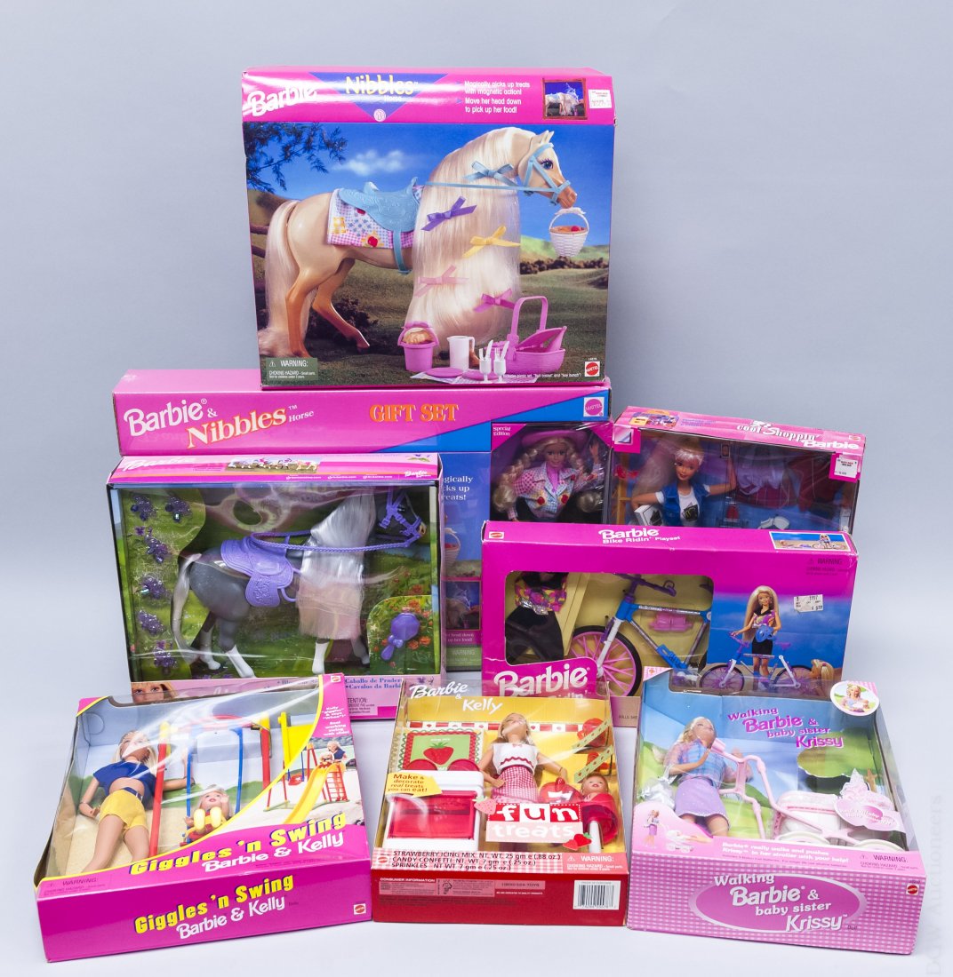 (8) Barbie Doll Sets.: (8) Barbie doll sets, 1990s.
