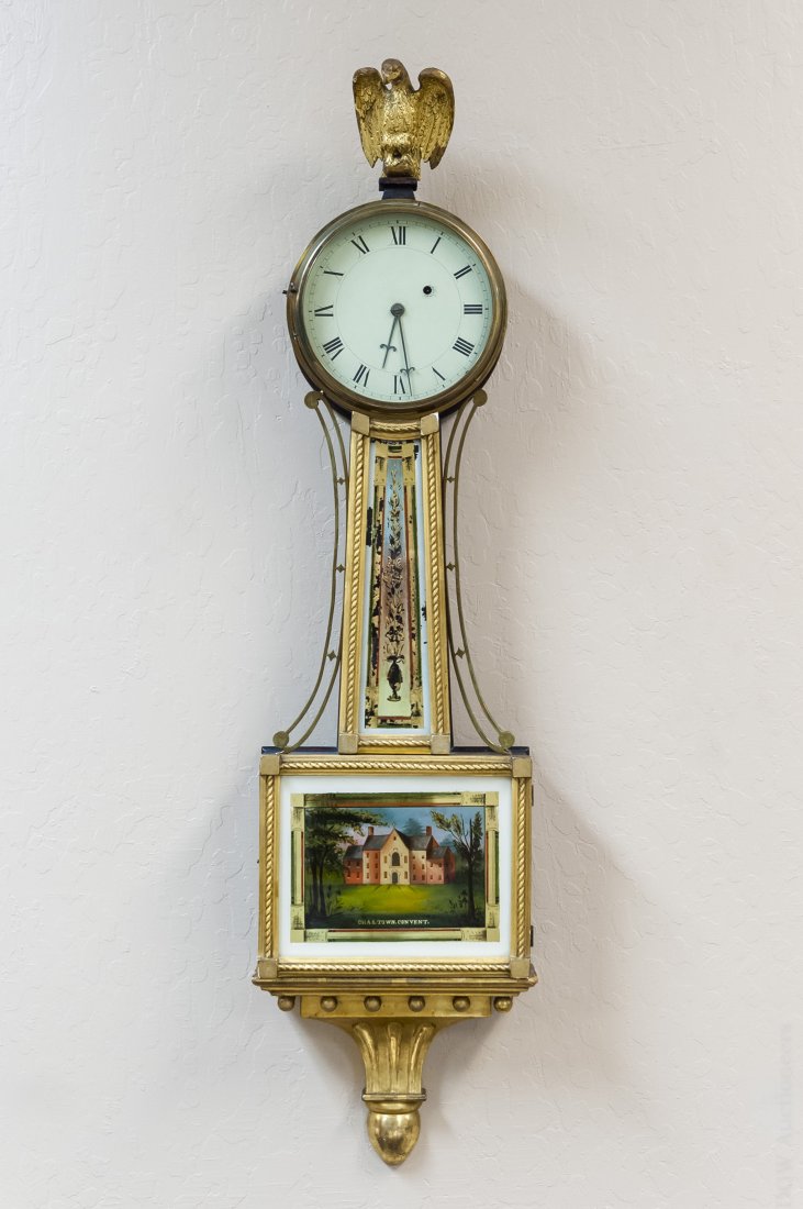 Federal Mahogany Banjo Clock. (1 of 7)