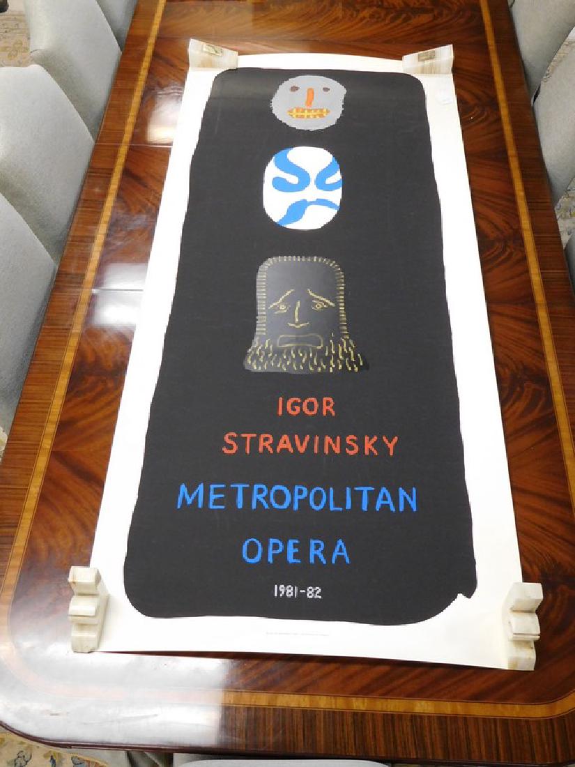 David Hockney Lithograph Poster, Igor Stravinsky. (1 of 1)