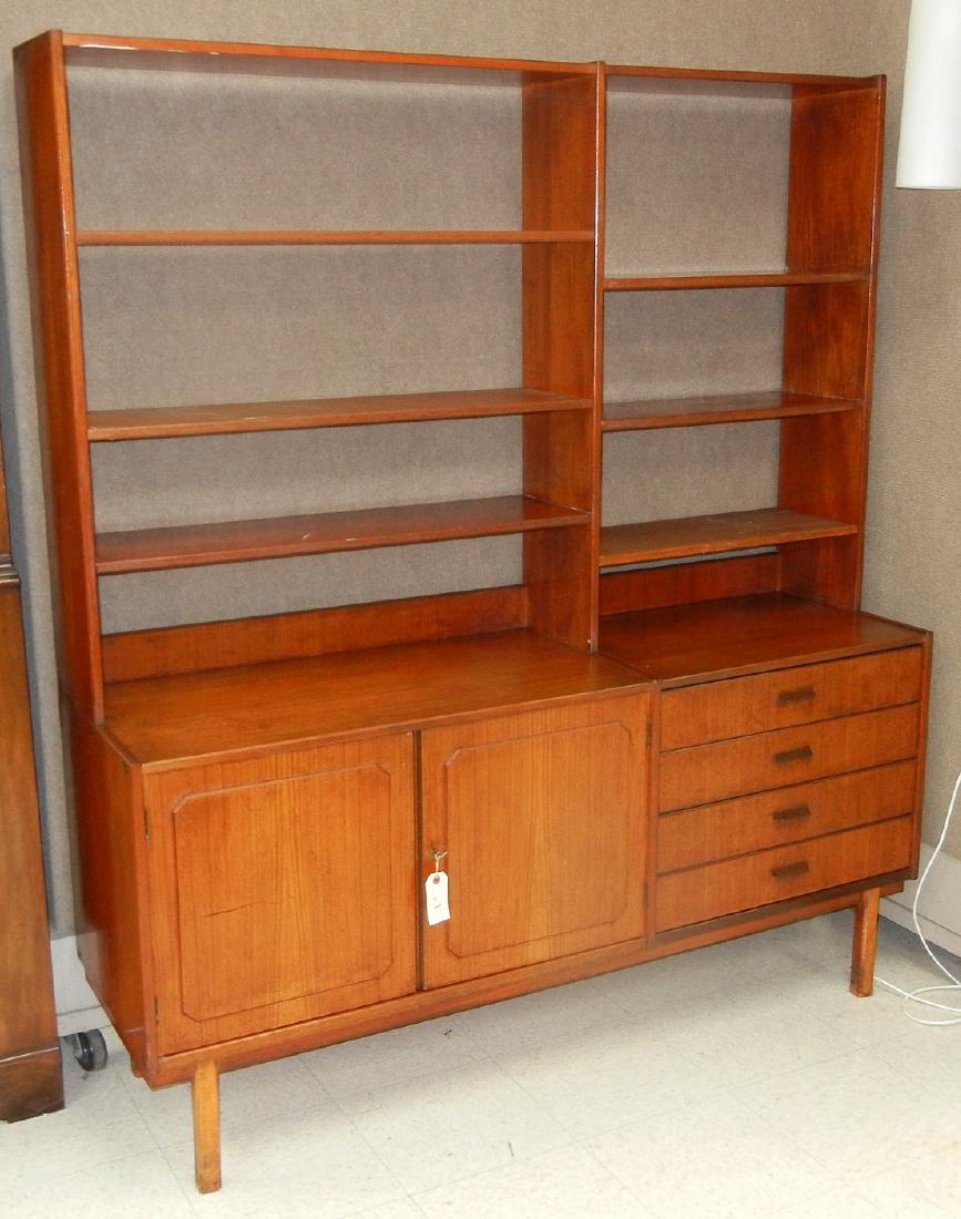Mid 20th C. Teak Sideboard with Bookshelf. (1 of 5)