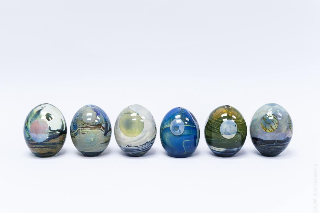 (6) John Lewis Moon Bottle Vases. (1 of 10)