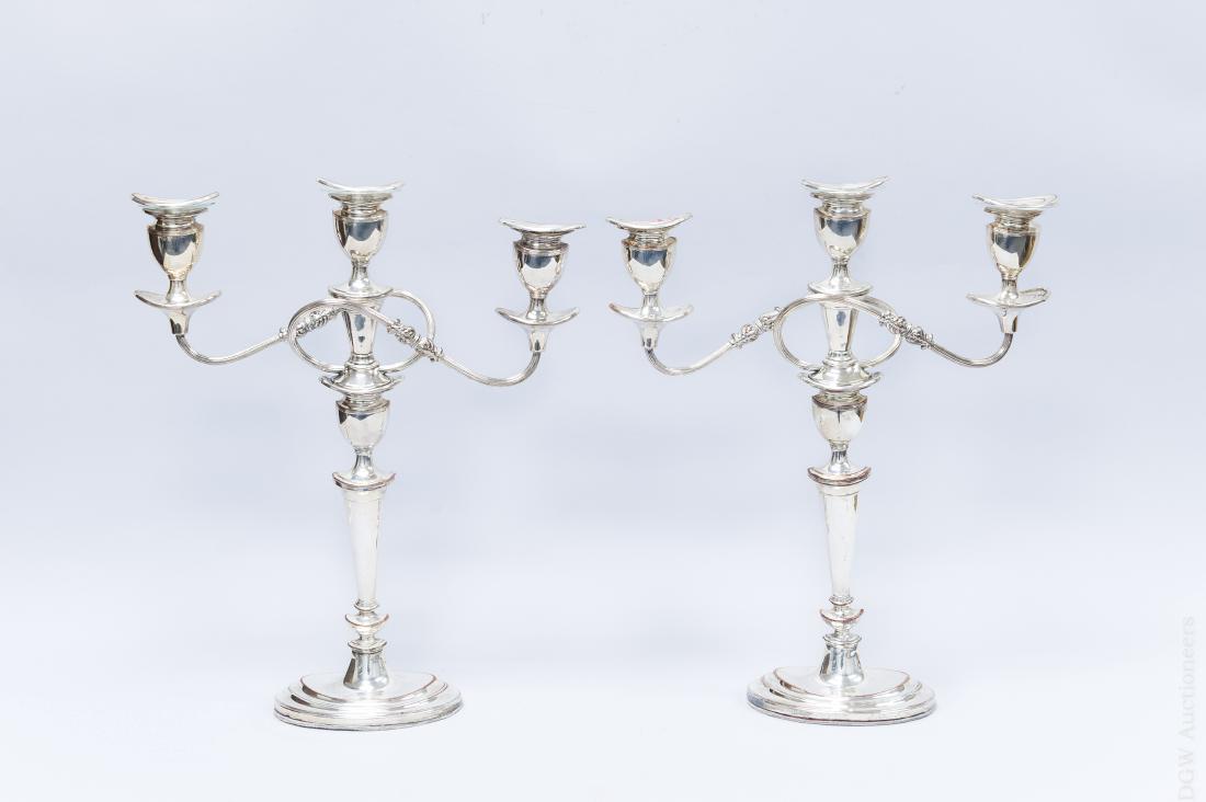 Pair of Silver on Copper Candelabra. (1 of 4)
