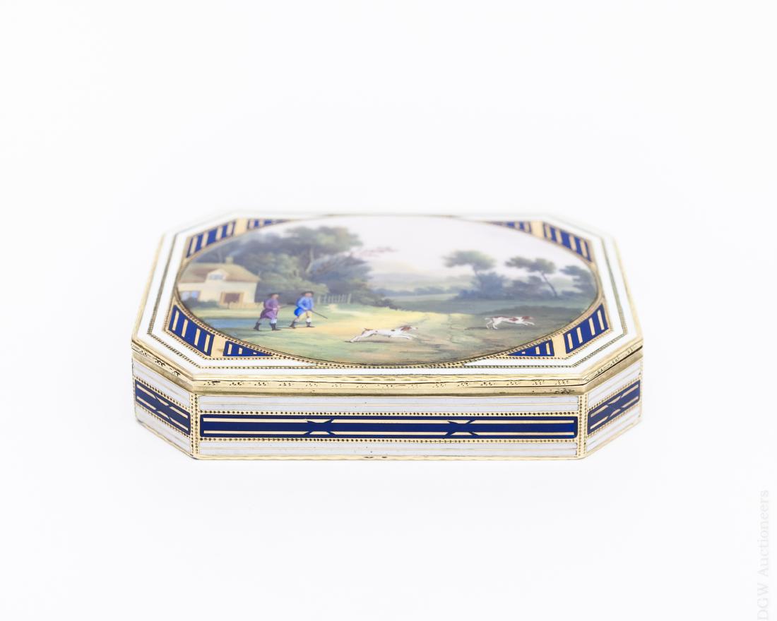 German Gold and Enamel Snuff Box. (1 of 9)