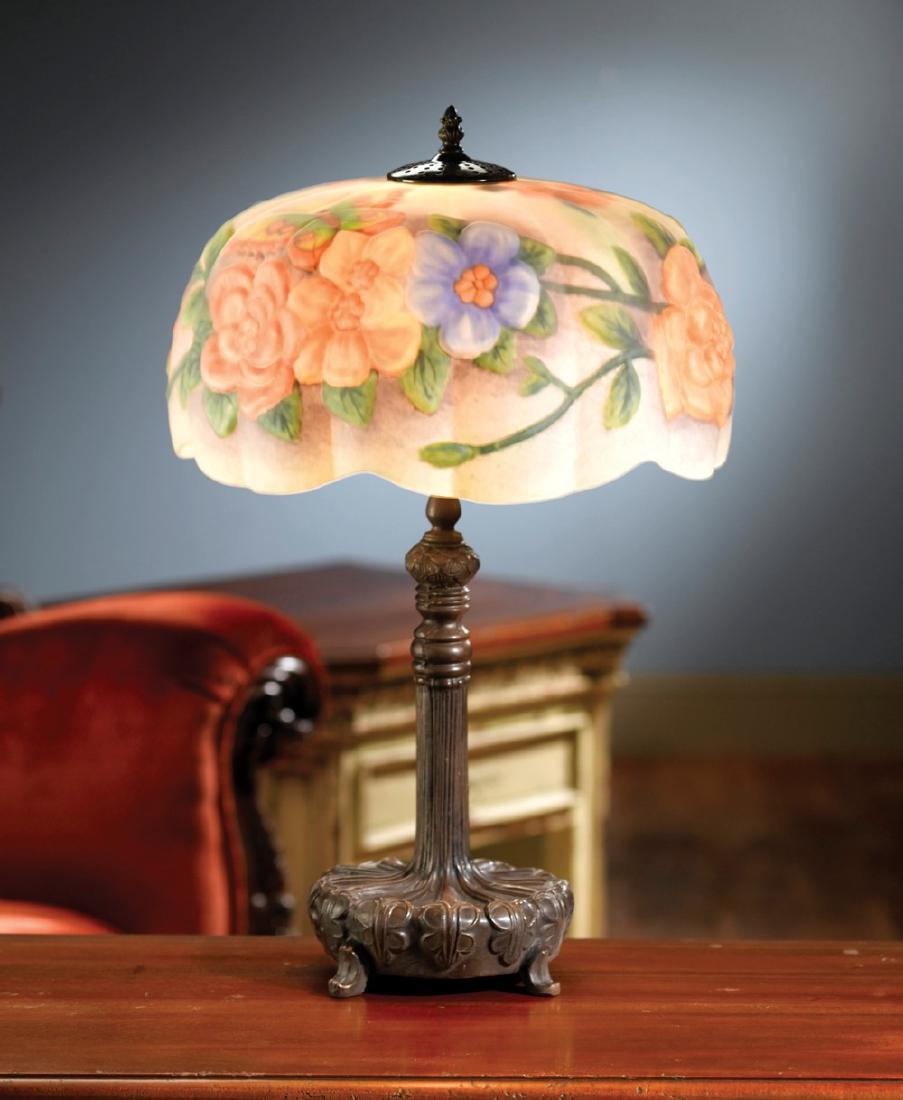 REVERSE PAINTED LAMP - PIERPOINT: REVERSE PAINTED LAMP - PIERPOINT Brought in from a store closing. We don't have much information on the pieces from this group. Please email your questions and we'll try answer. Thank you, Artistic Fi