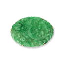 ONE OF A KIND 14K YELLOW GOLD ESTATE GREEN JADEITE JADE