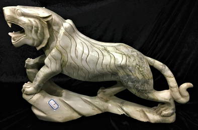 32" WHITE JADE TIGER