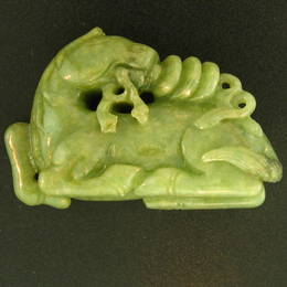 Natural Green Jade Statuary