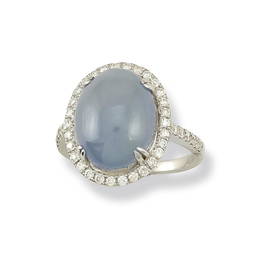Natural Lavender Jade Ring - Size 7