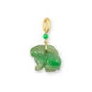 One Of A Kind  18k Yellow Gold Green Jadeite Jade