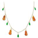 Natural Green Red Jade Necklace