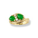 Natural Green Jade Ring Size 6.50