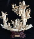 18" ANTIQUE BONE EIGHT IMMORTALS TUSK