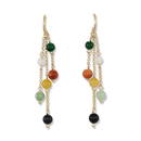 Natural Multi-Color Jade Earrings