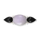 Natural Lavender Black Jade Pin